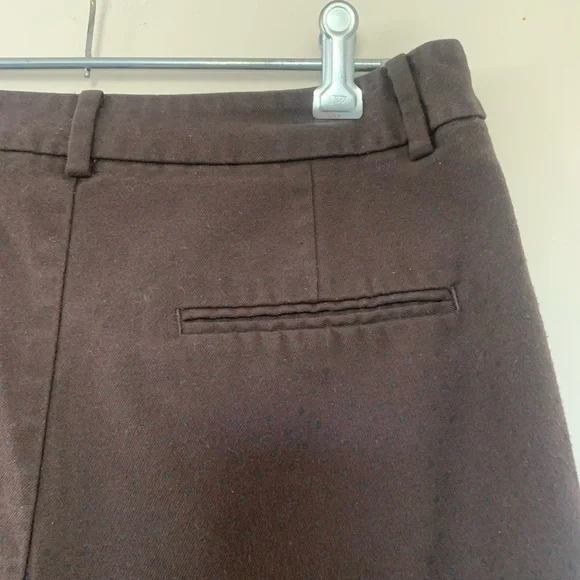Zara Basic brown trousers with light black spotted pattern - Picture 5 of 9